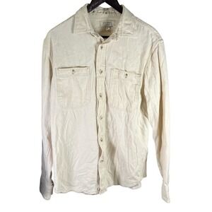 Banana Republic Mens Beige‎ Standard Fit Cotton Hemp Blend Shirt - Medium